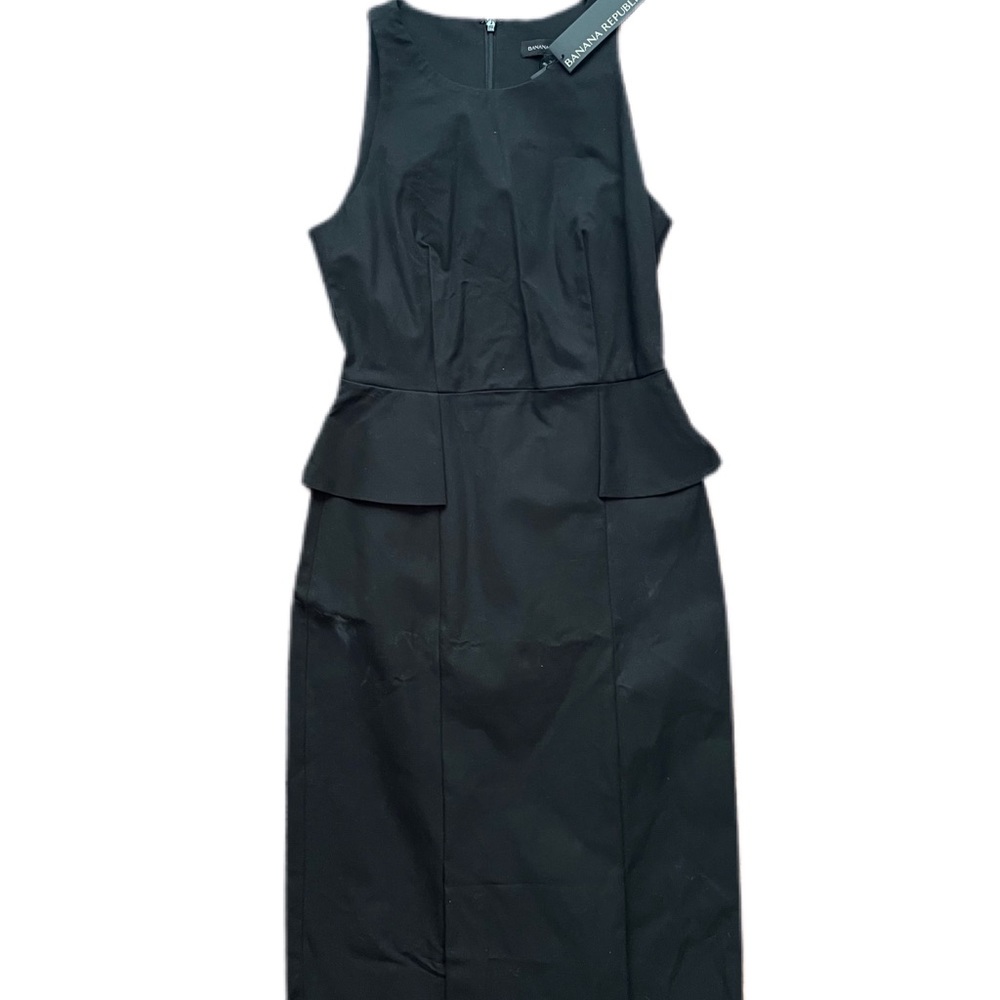 Banana republic black peplum dress
